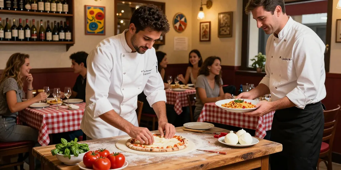 Delicious Italian dining scene showcasing pg soft pizza preparation.